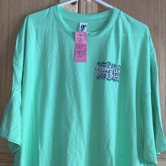 Optima Blessed girl Christian spring/summer graphic tee shirt size 3XL - Picture 2 of 5